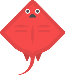 Animals Aquarium Stingray Animal - Cartoon Stingray In Red Png