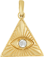 Icons Mini All Seeing Eye Necklace - Solid Png