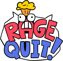 Rage Quit Comic Red Bull - Gaming Rage Quit Logo Png