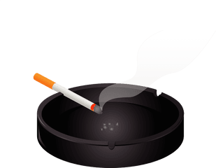 Cigarette Ashtray Clipart - Cigarette In Ashtray Clipart Png