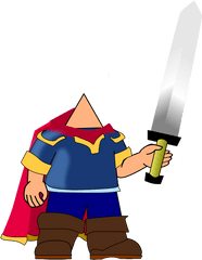 Man With Knife Png Clipart - Man With A Sword Cartoon