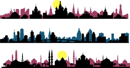 Silhouette City Wallpaper - City Silhouette Png Download Castle