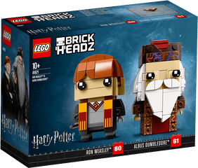 Download Ron Weasley U0026 Albus Dumbledore - Lego Brickheadz Lego Brickheadz Harry Potter Png