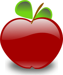 Red Apple Fruit Leaves Food Png Image - Apple Clip Art