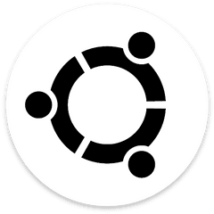 Ubuntu Circle White Black Sticker - Ubuntu Logo Png