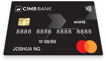 Cimb World Mastercard Credit Card - Cimb World Mastercard Credit Card Png