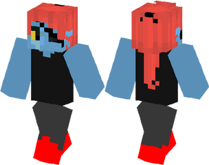 Undyne From Undertale - Minecraft Pe Spider Mob Skin Png