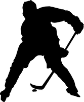 Player Silhouette Hockey Field PNG File HD