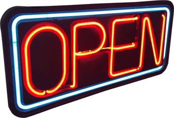 Vintage Neon Open Sign - Neon Sign Png