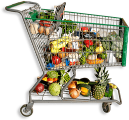 Full Shopping Cart Png 4 Image - Transparent Grocery Cart Png