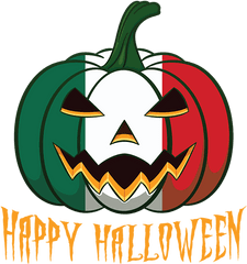 Mexican Flag Halloween Pumpkin Jack O Lantern Costume Heathers T - Shirt Mexico Jack O Lantern Png