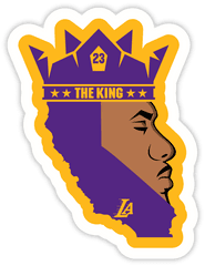 Lebron James Lakers Clipart - Lebron James Logo Sticker Png