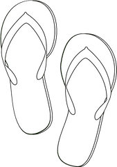 Flip - Outline Flip Flop Clipart Png