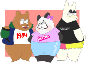 White Clipart Panda Free - Cartoon Png