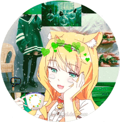 Green Anime Girl Aesthetic Icon - Gambarku Yellow Aesthetic Pfp Pastel Png