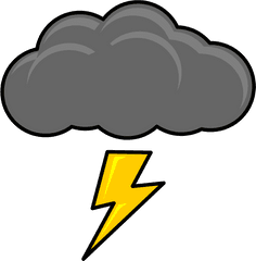 Thunderstorm Lightning Clip Art - Thunder Cloud Clipart Png