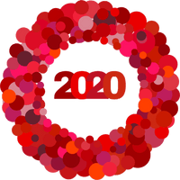 New Year Red Circle Heart For Happy 2020 2020 - Free PNG