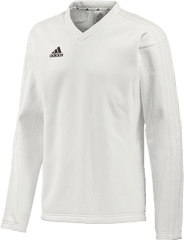 Adidas Long Sleeve Cricket Playing Sweater - Adidas Cricket Jumper Png