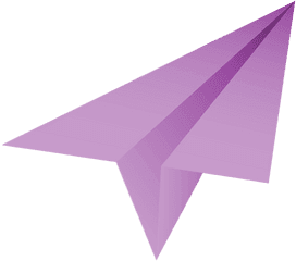 Purple Paper Airplane Png Transparent - Construction Paper