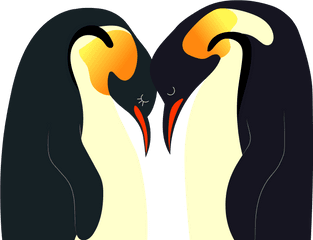 Dribbble - Penguin Drawings In Love Png