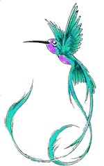 Butterfly With Flowers Tattoo Design Photo - Hummingbird Long Tailed Hummingbird Tattoo Png