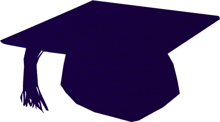 Dark Blue Graduation Cap Clipart Png - Transparent Background Navy Blue Graduation Cap Clipart