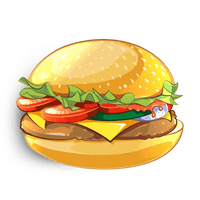 King Hamburger Cheeseburger Veggie Burger Drawing - Free PNG