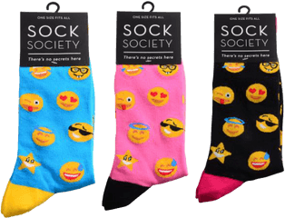 Sock Society - Emoji Socks Png