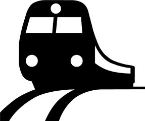 Train Clipart Black And White - Train Icon Png