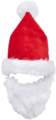 Joy Love Hope Santa Beard Pet Hat Red White Xsmall - Small Santa Claus Png