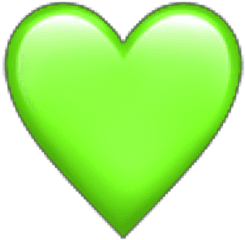 Green Heart Emoji Iphone Freetoedit - Heart Png