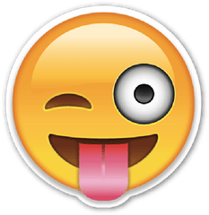 Wink Smiley Emoticon Tongue Emoji - Smiley Png Download Emoji Faces