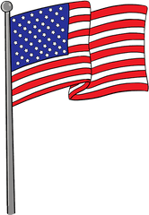 How To Draw The American Flag - United State Flag Easy Drawing Png