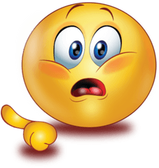 Frightened Scared Face Pointing Finger Emoji - Pointing Finger Smiley Face Png