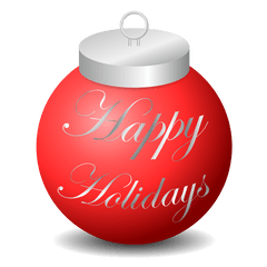 Christmas Ball Red - Free Vector Graphic On Pixabay Happy Holidays Clip Art Png