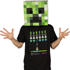 Creeper Head Cardboard Replica - Minecraft Creeper Face Png