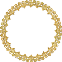 Golden Round Frame Hd - Free PNG