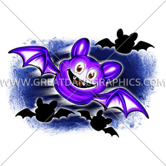 Halloween Bat Production Ready Artwork For T - Shirt Printing Cartoon Png