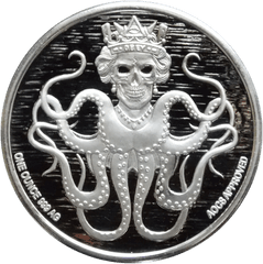 Coin Kraken Bitcoin Silver Free Hq - Silver Coin Png