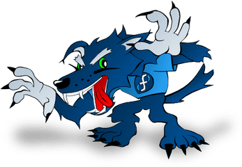 Mad Werewolf Mascot - Cartoon Werewolf Png