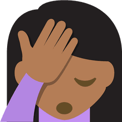 Person Facepalming Emoji Clipart - Palm To Forehead Emoji Png