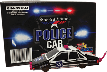 Police Car - Sky King Fireworks Police Car Png