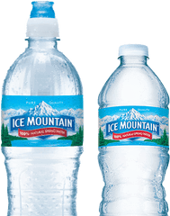 Bottled Water Ice Mountain Brand 100 Natural Spring - Water Bottle Poland Spring Png