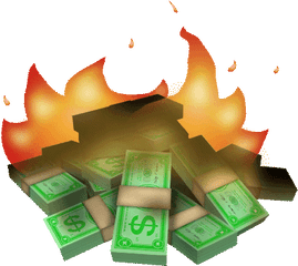 Money - Money On Fire Gif - Free PNG