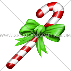 Candy Cane Production Ready Artwork For T - Shirt Printing Clip Art Png