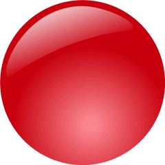 Red - Round Glass Button Png