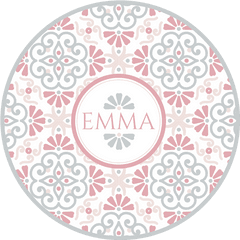 Circular Flower Pattern Personalised Vinyl Rug - Popeyes Louisiana Kitchen Png