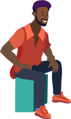 Sitting Man Clipart - Man Sitting Clipart Png