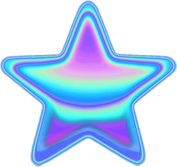 Emoji - Holographic Star Png