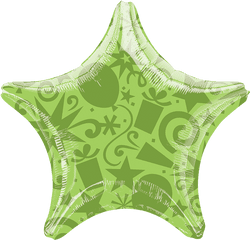 Decorative Yellow Star Clear - Balloon Png